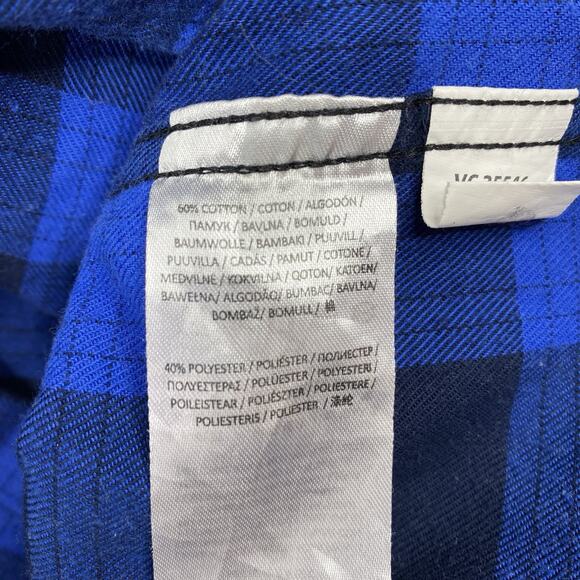 Stormtech Performance Flannel Shirt Mens XL Buffalo Plaid Blue Lumberjack Winter - Picture 10 of 12